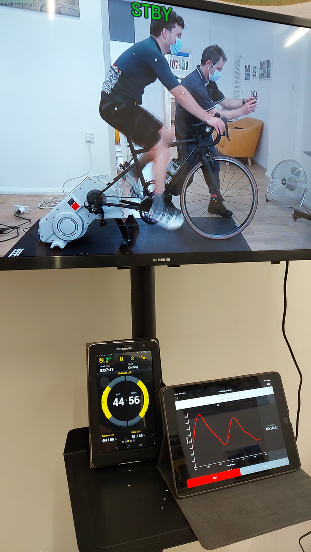 Video analysis during a bike fit session