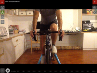 Bike fitting checking knee tracking