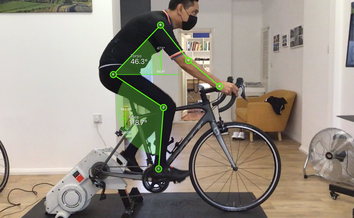 Cyclist during a bike fitting session